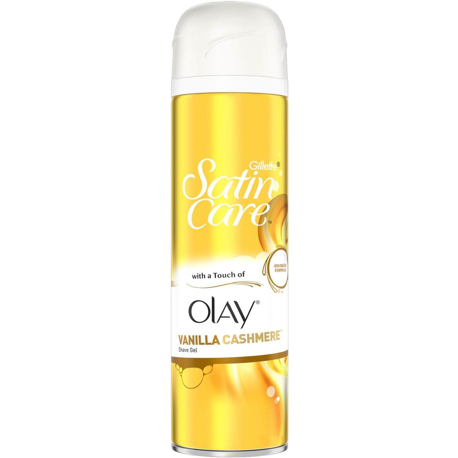 Gillette Satin Care Shave Gel Touch of Olay Vanilla Cashmere Gel Ξυρίσματος με 4x Ενυδατικούς Παράγοντες 200ml