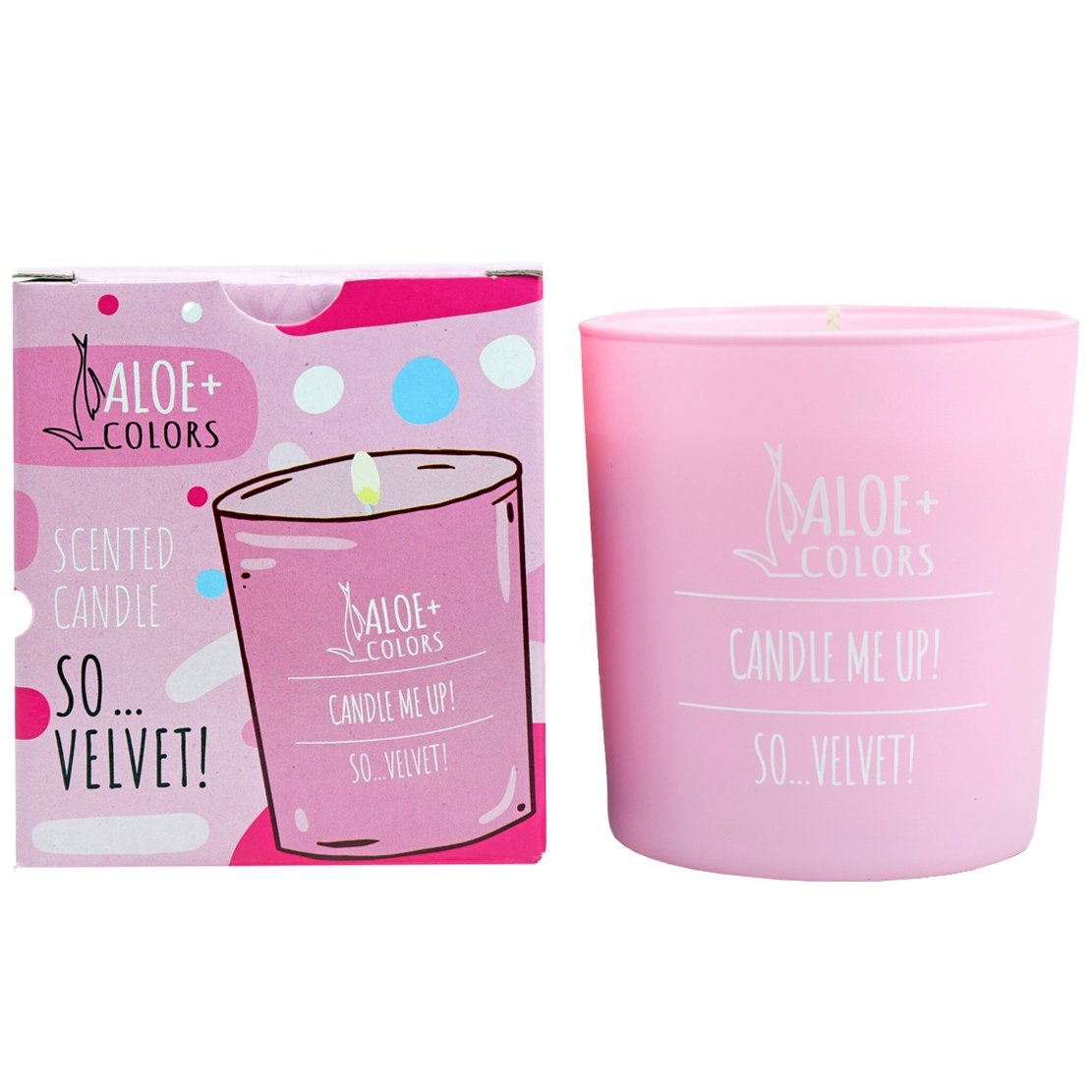 Aloe+ Colors Scented Candle So Velvet Αρωματικό Κερί Σόγιας με Άρωμα Πούδρας 1 Τεμάχιο