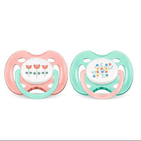 Avent Μοντέρνα Πιπίλα Σιλικόνης 0-6m Μηνών 2 Τεμάχια για Κορίτσι SCF172/02