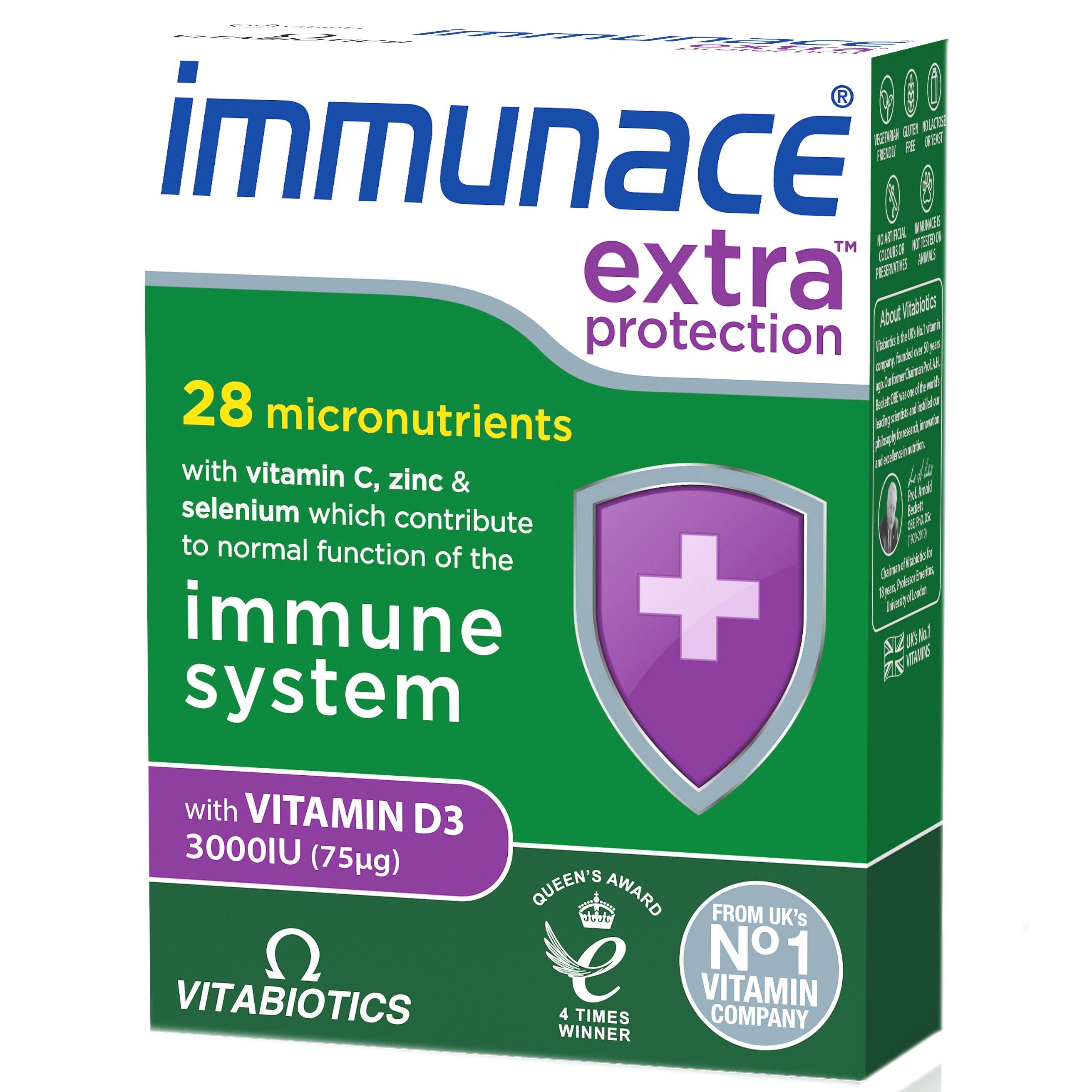 Vitabiotics Immunace Extra Protection Συμπλήρωμα Διατροφής για τη Καλή Λειτουργία του Ανοσοποιητικού 30tabs