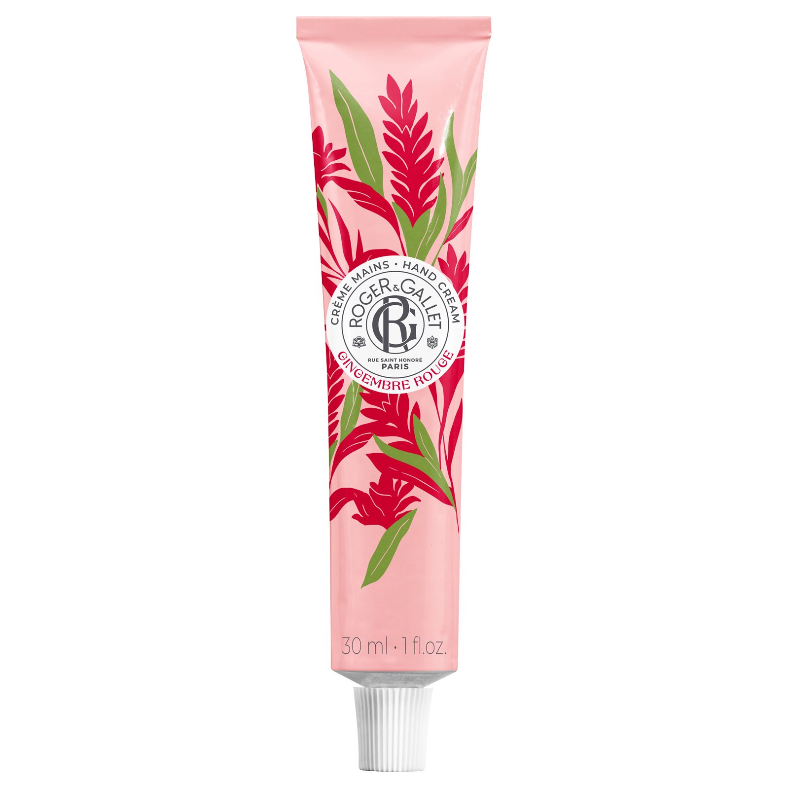 Roger & Gallet Gingembre Rouge Hand Cream Κρέμα Χεριών για Θρέψη & Ενυδάτωση, με Άρωμα Τζίντζερ & Ροζ Μούρων 30ml