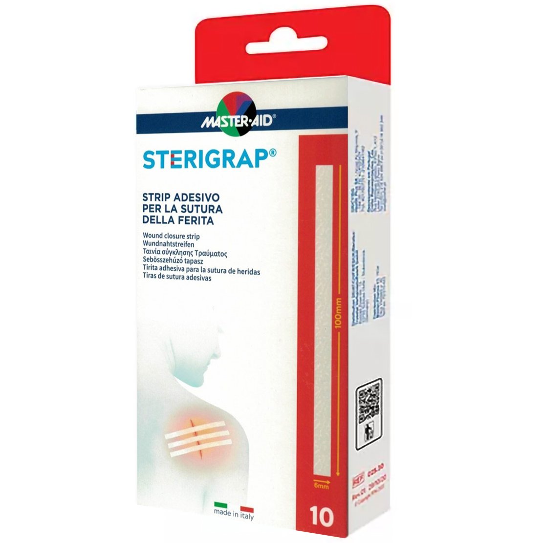Master Aid Sterigrap 6x100mm Ταινία Σύγκλισης Τραυμάτων 10 Τεμάχια