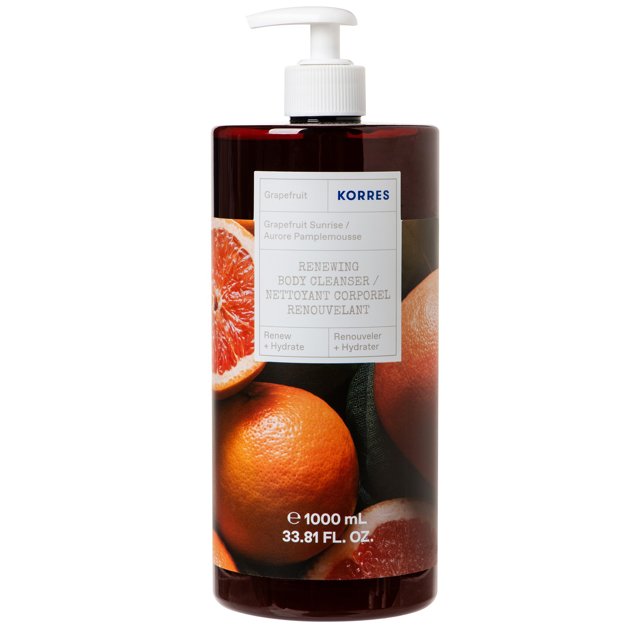 Korres Renewing Body Cleanser Grapefruit Αναζωογονητικό Αφρόλουτρο με Άρωμα Γκρέιπφρουτ 1000ml