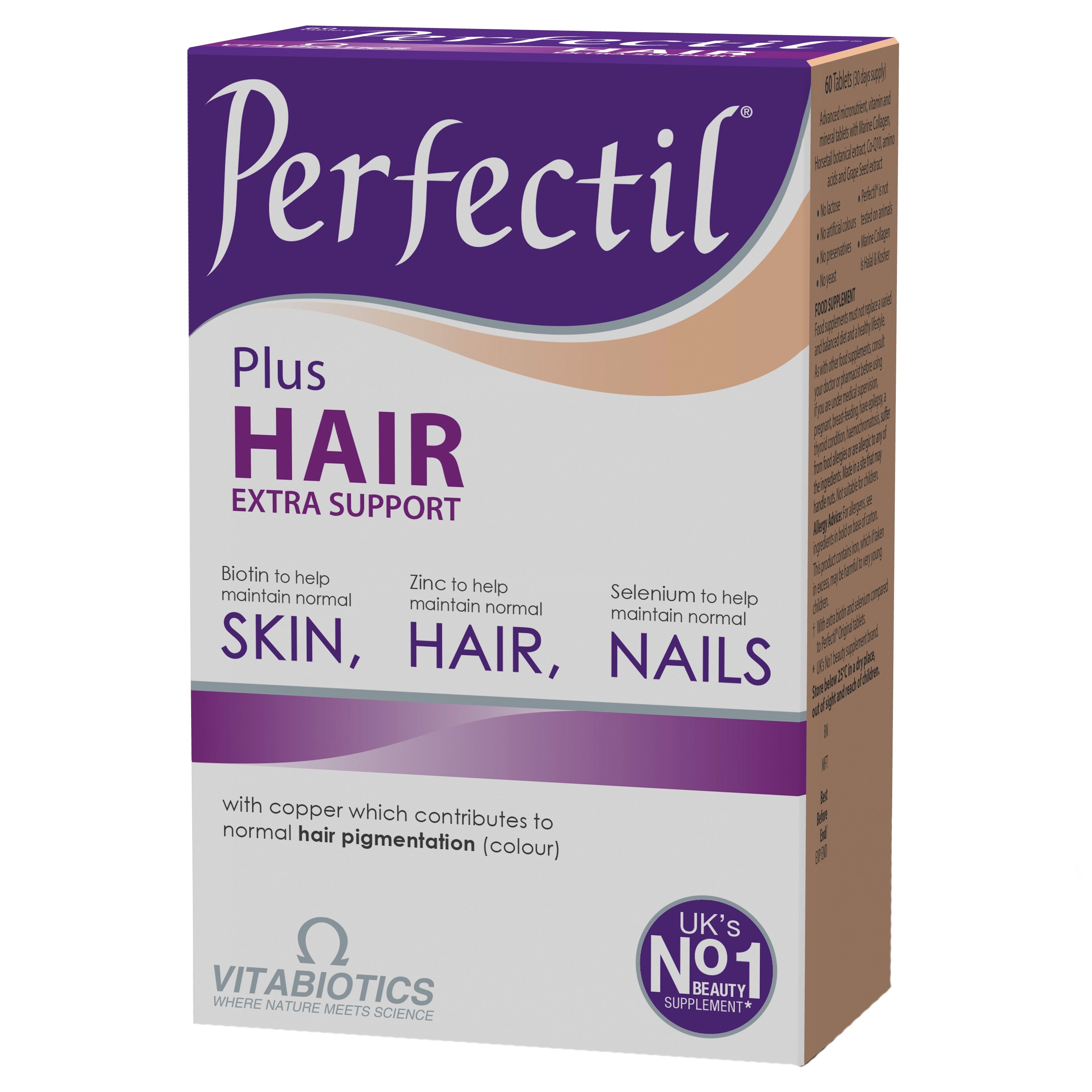 Vitabiotics Perfectil Plus Hair Extra Support Συμπλήρωμα Διατροφής για Υγιή Μαλλιά, Δέρμα & Νύχια 60tabs