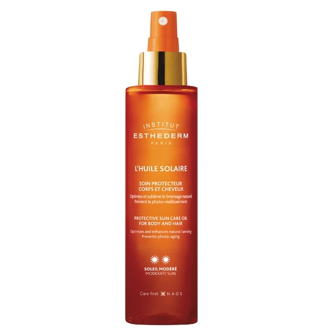 Institut Esthederm L΄Huile Solaire Protective Sun Care Oil for Body & Hair Modarate Sun Αντηλιακό Λάδι για Μαύρισμα με Διάρκεια, Κατάλληλο για το Σώμα & τα Μαλλιά 150ml