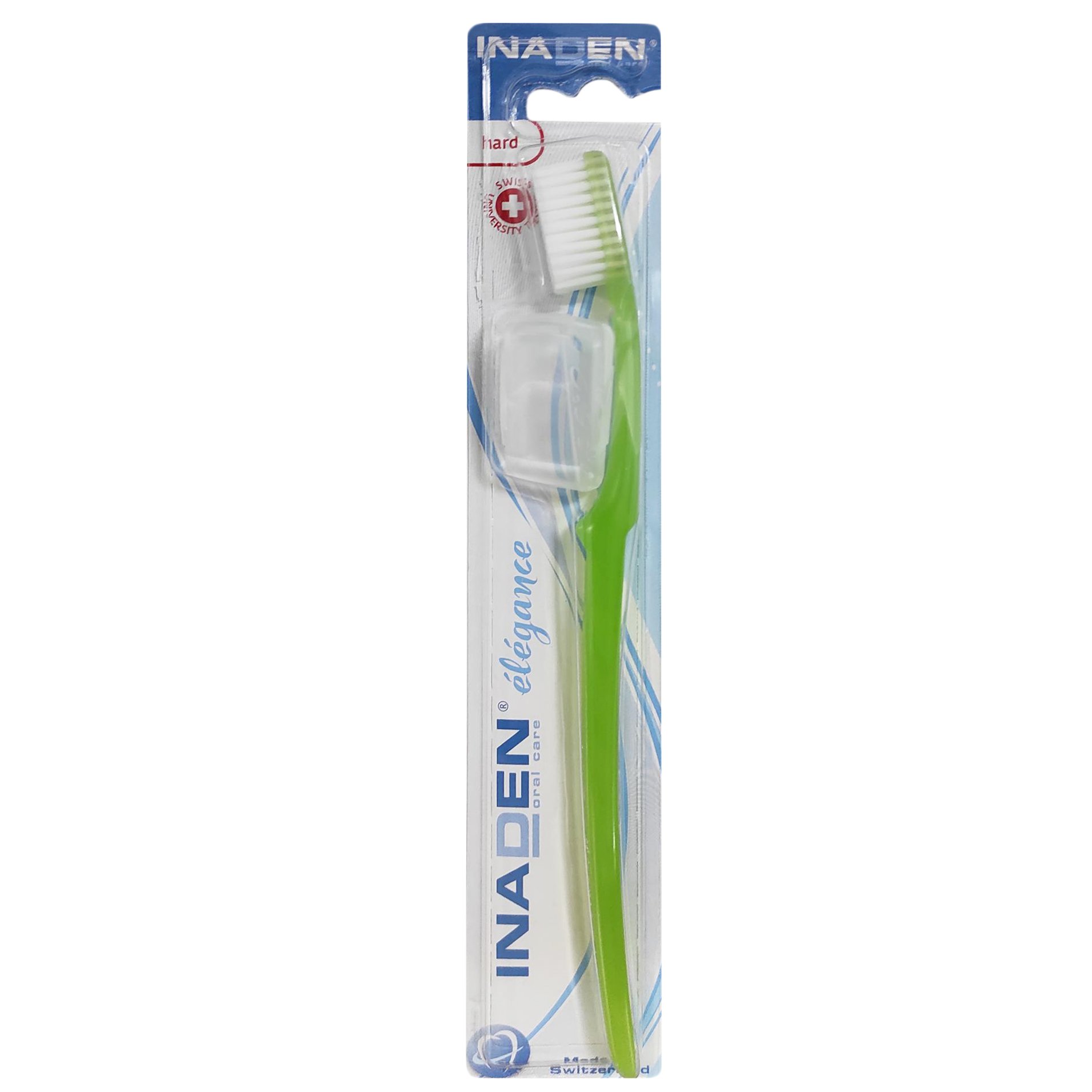Inaden Elegance Hard Toothbrush Σκληρή Οδοντόβουρτσα για Βαθύ Καθαρισμό με Εργονομικό Σχήμα 1 Τεμάχιο – Πράσινο