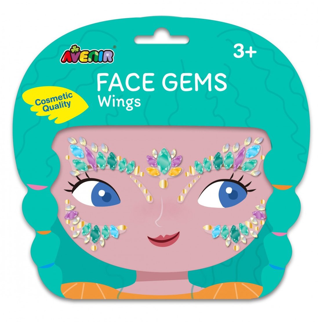 Avenir Face Gems Wings Παιδικά Αυτοκόλλητα με Strass για το Πρόσωπο 3+ Years 1 Τεμάχιο