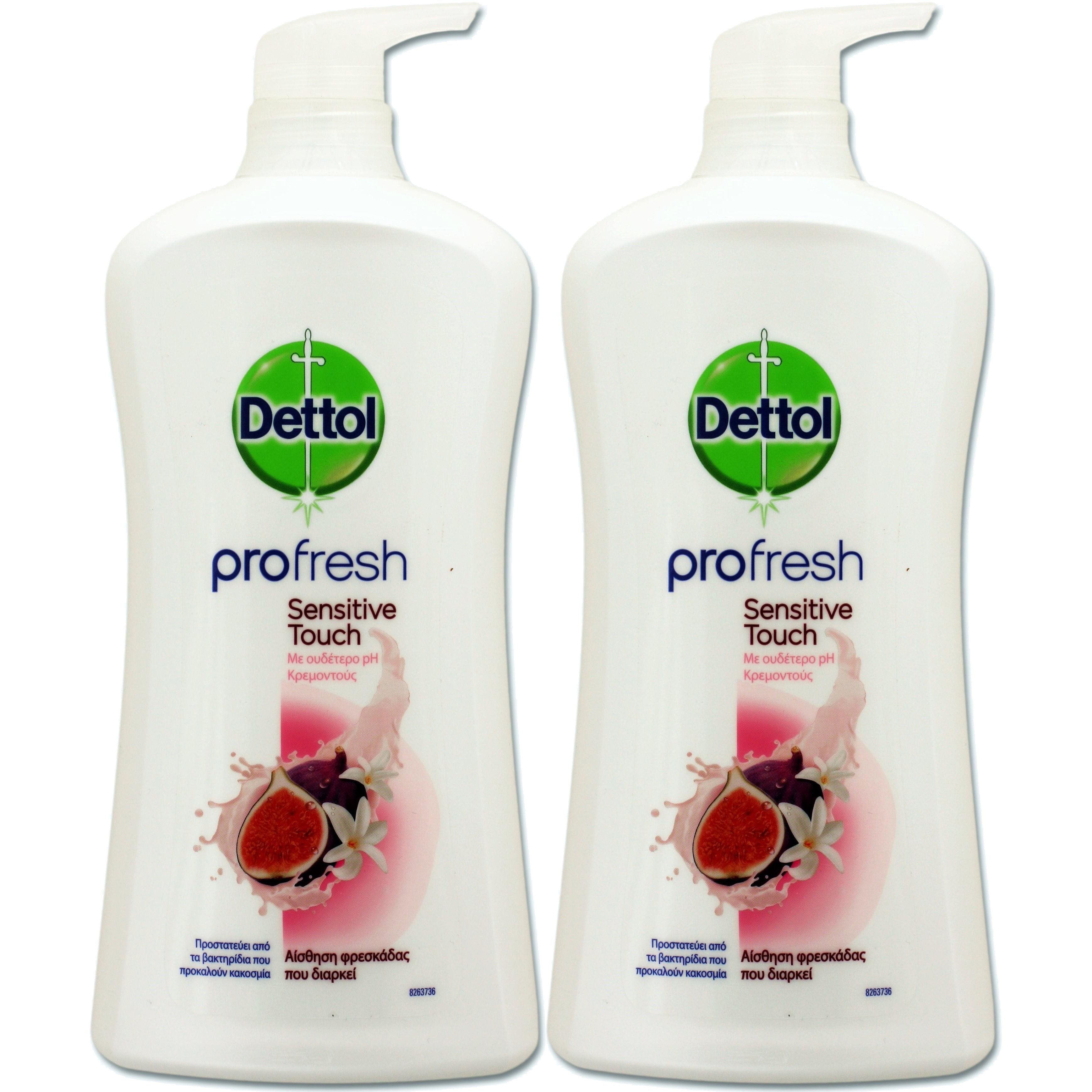 Dettol Πακέτο Προσφοράς Profresh Sensitive Touch Αφροντούς για Αίσθημα Φρεσκάδας 2x950ml 1+1 Δώρο