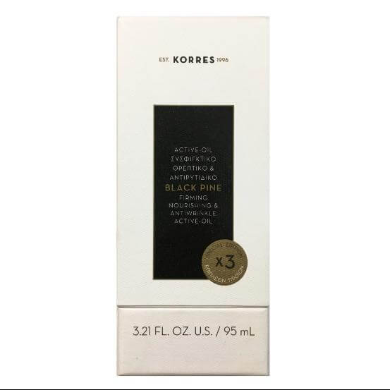 Korres Μαύρη Πεύκη Active Oil Συσφιγκτικό Θρεπτικό & Αντιρυτιδικό Λάδι Special Edition 3x Επιπλέον Προϊόν 95ml