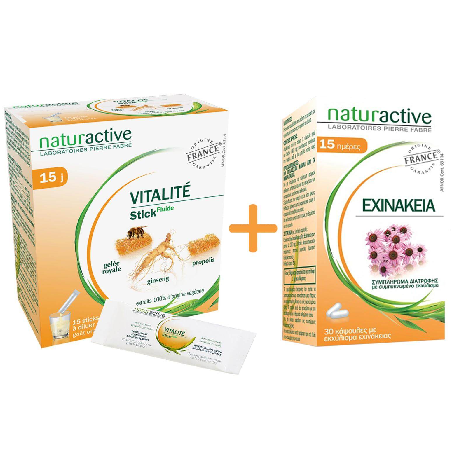 Naturactive Πακέτο Προσφοράς Vitalite Φυσικό Συμπλήρωμα για Ενίσχυση του Ανοσοποιητικού 15sachets & Δώρο Echinachea 30caps
