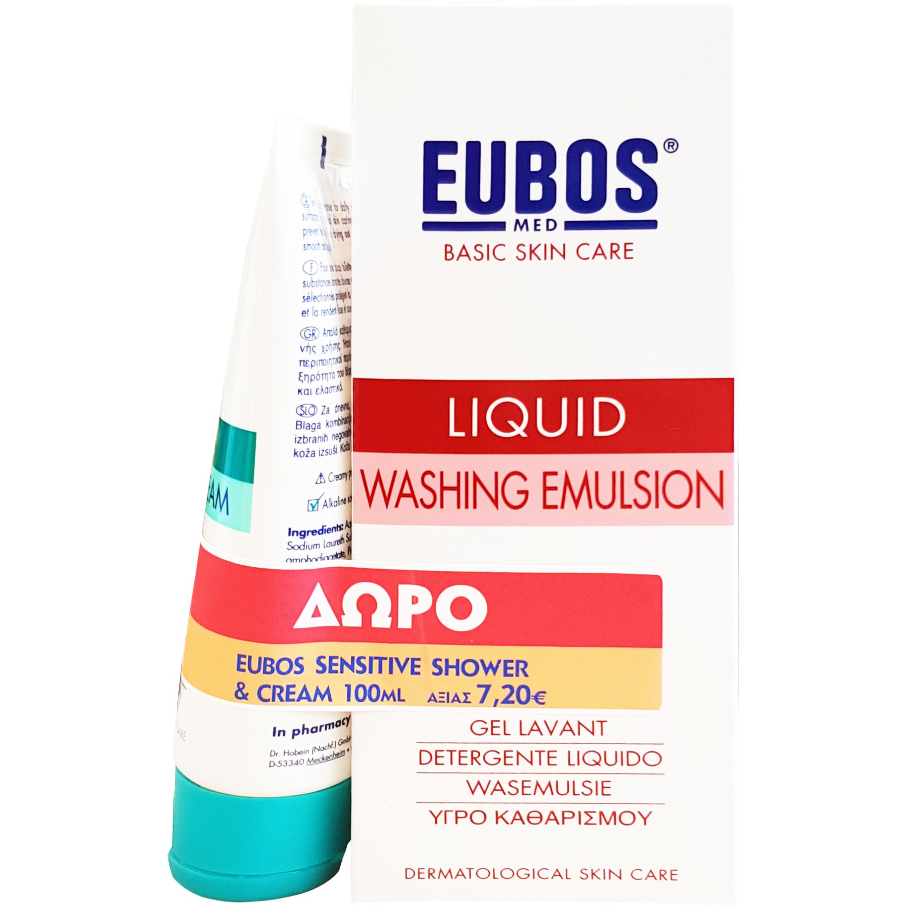 Eubos Πακέτο Προσφοράς Liquid Washing Emulsion Red Υγρό Καθαρισμού 200ml & Δώρο Sensitive Shower & Cream Travel Size 100ml