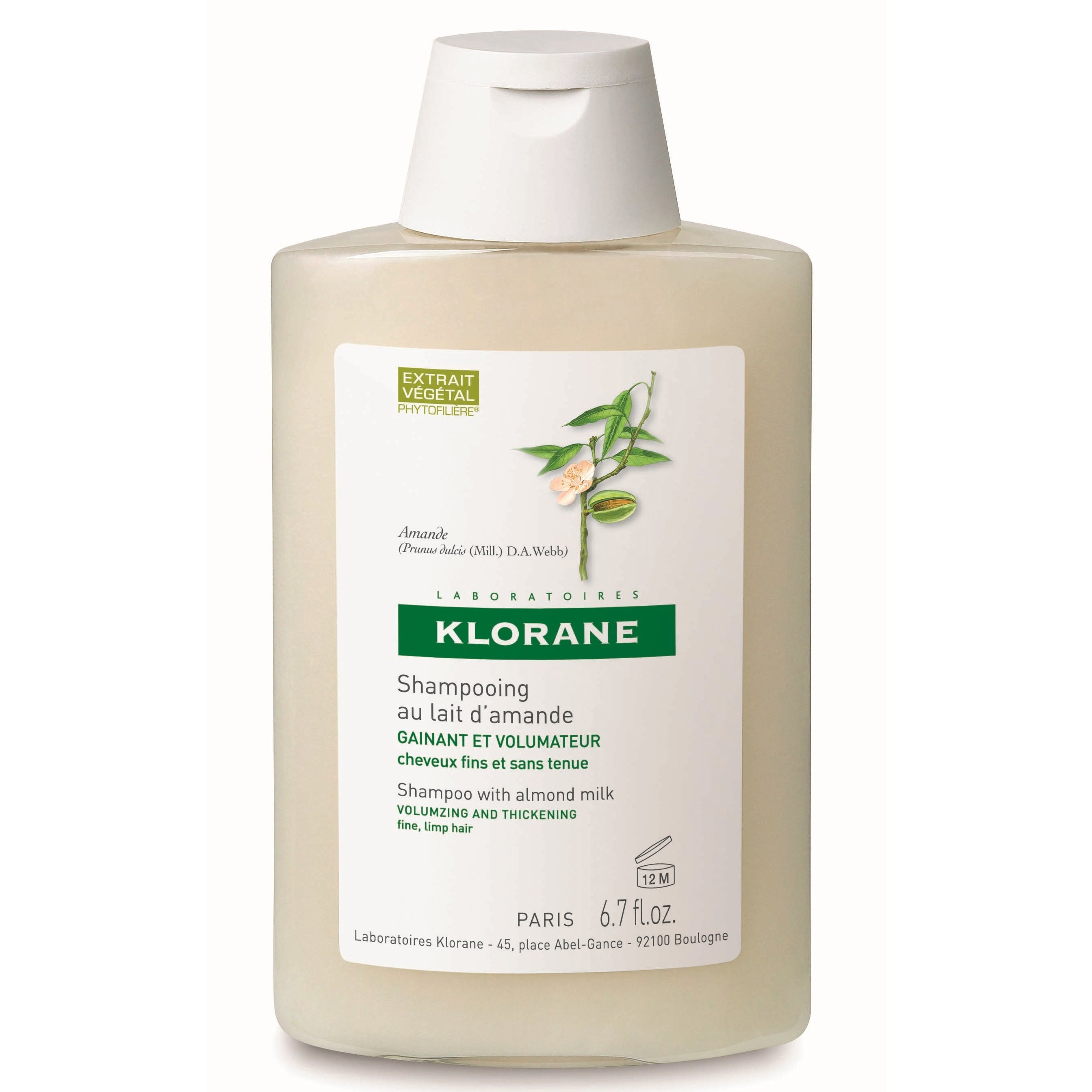 Klorane Shampooing au Lait d’Amande Σαμπουάν με Γαλάκτωμα Γλυκού Αμύγδαλου για Όγκο & Αναδόμηση – 400ml