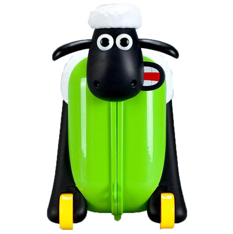 Shaun the Sheep Σον το Πρόβατο Παιδική Βαλίτσα Ταξιδιού, Βάφτισης, Περπατούρα, Παιχνιδόκουτο σε Πράσινο Χρώμα