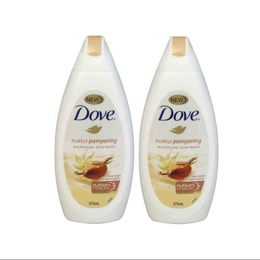 Dove Αφρόλουτρο Shea Butter Με Βούτυρο Καριτέ Και Ζεστή Βανίλια 2x750ml Πακέτο 1+1
