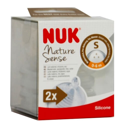 Nuk Nature Sense Θηλή Σιλικόνης Small 0-6 Μηνών 2 τεμάχια