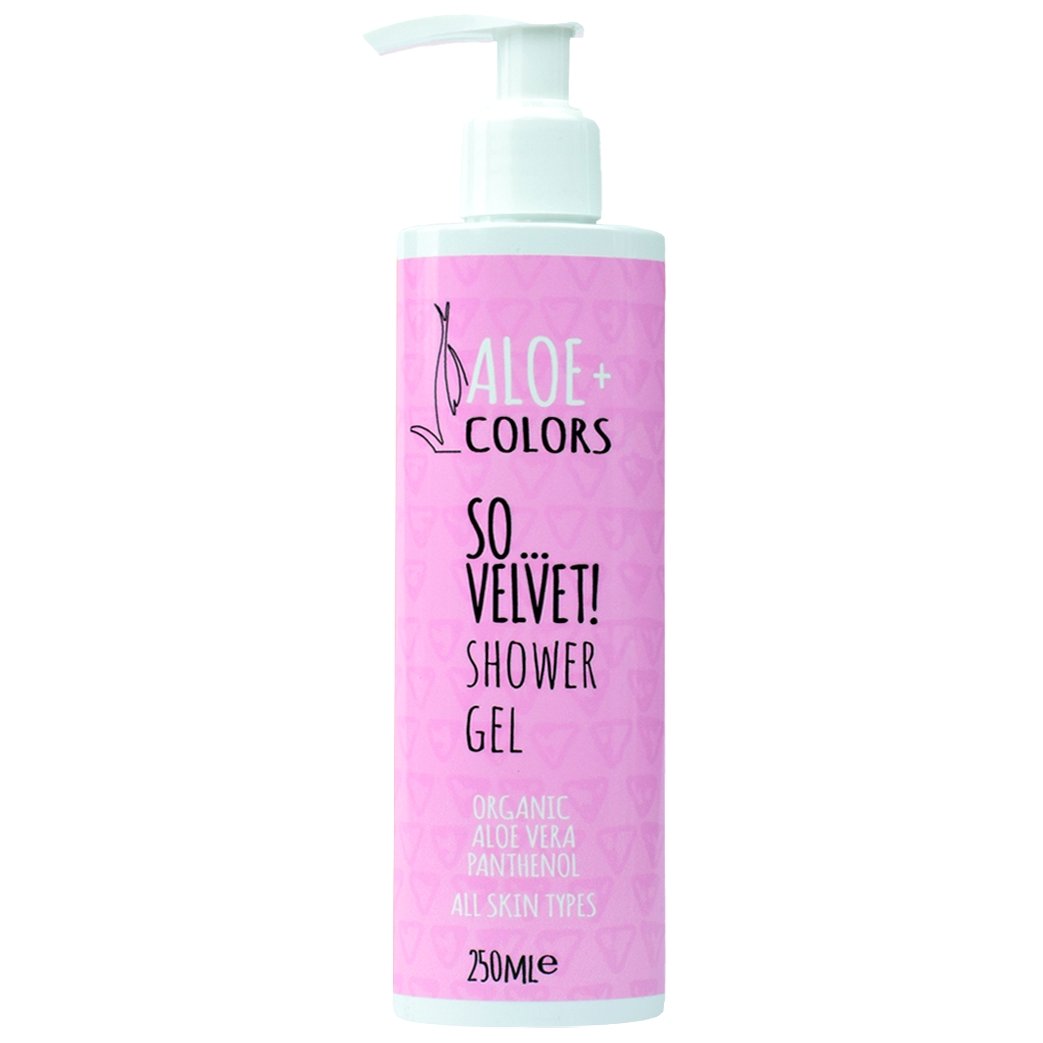 Aloe+ Colors So Velvet Shower Gel Αφρόλουτρο για Θρέψη & Ενυδάτωση με Βιολογική Αλόη & Άρωμα Πούδρας 250ml