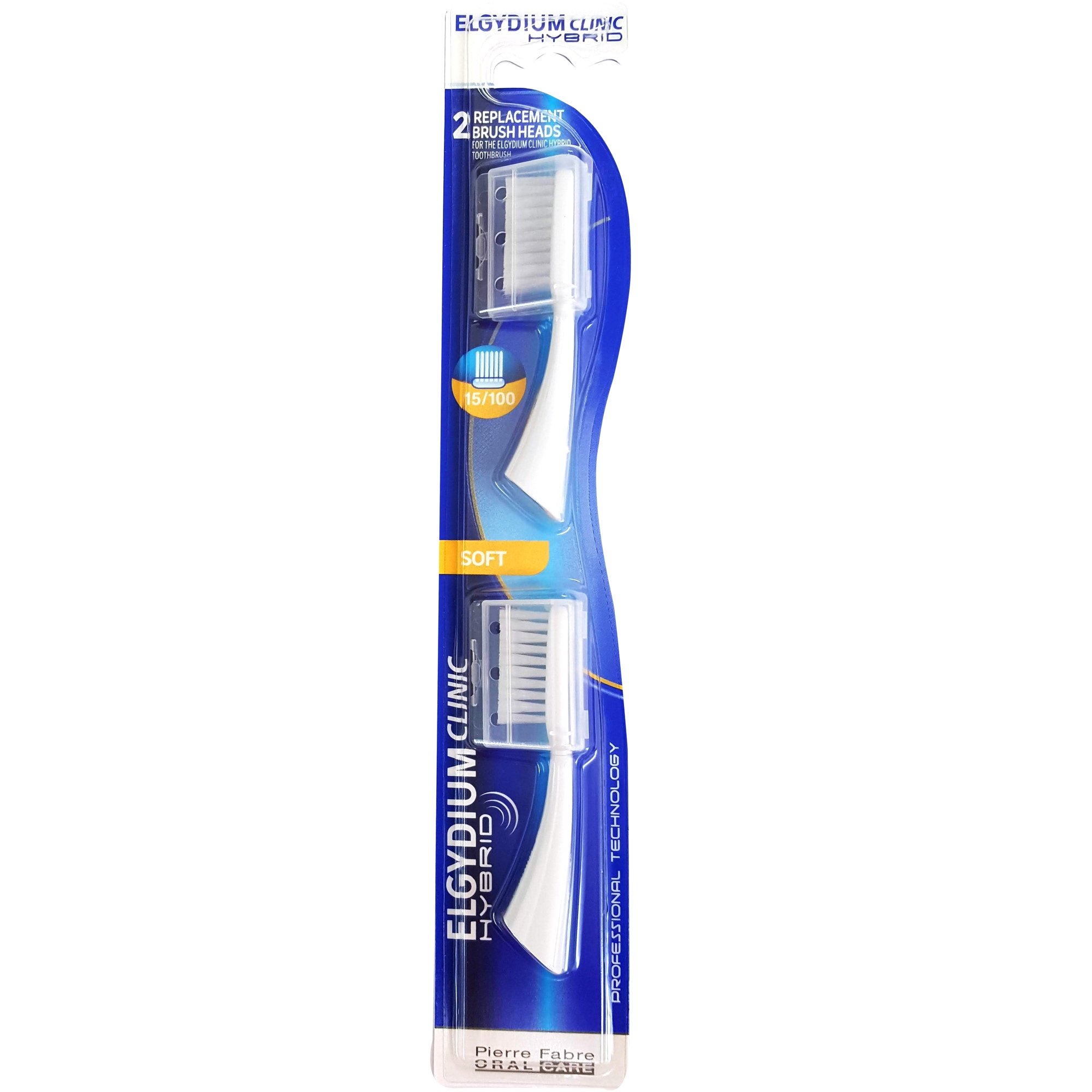 Elgydium Clinic Hybrid Soft 15/100 Ανταλλακτικές Κεφαλές 2τμχ