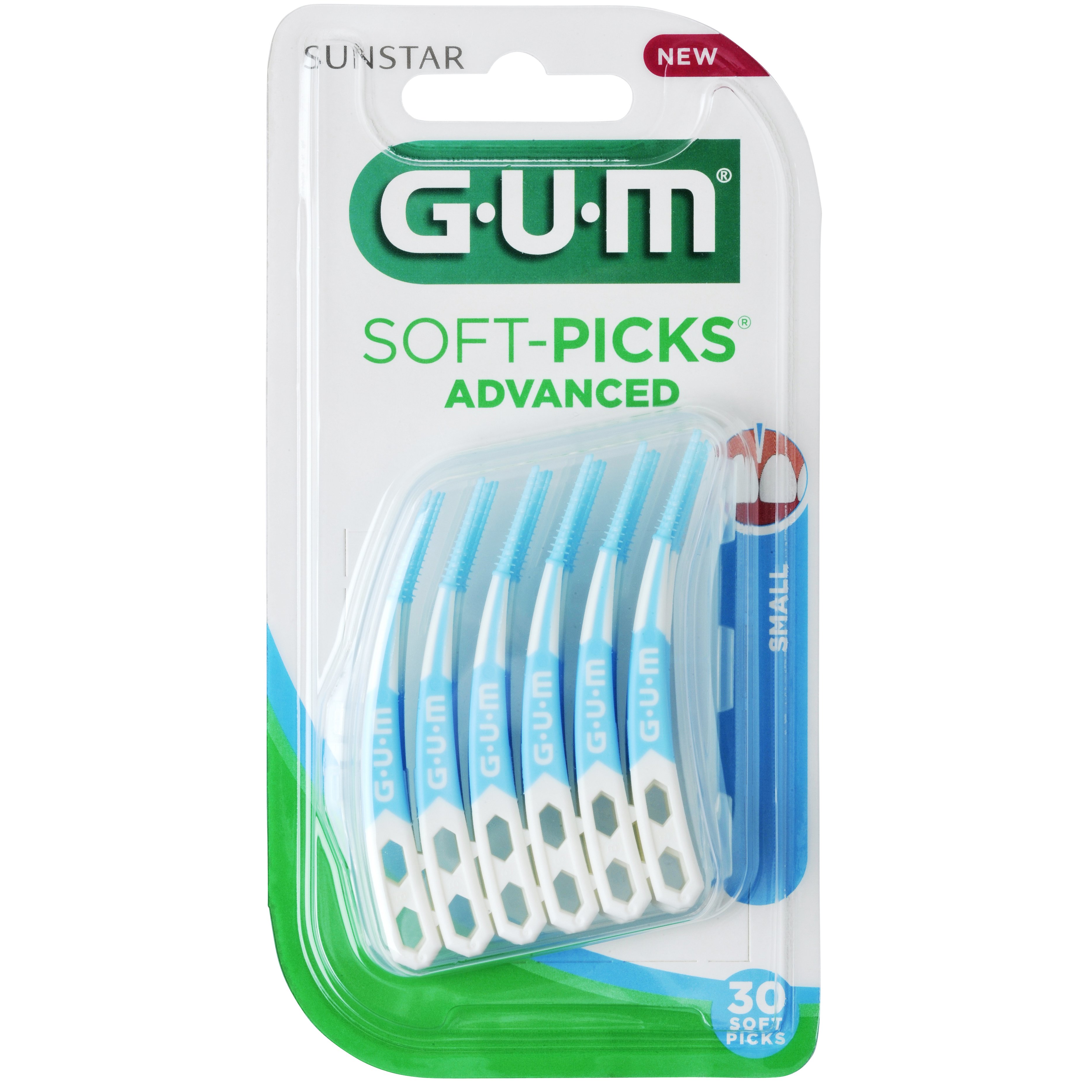 Gum Soft-Picks Advanced Small Μεσοδόντια Βουρτσάκια μιας Χρήσης 30 Τεμάχια (649)