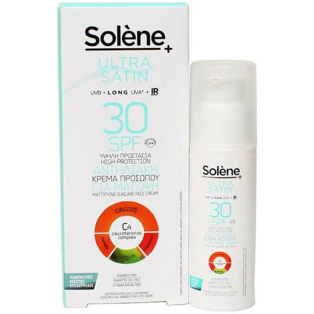 Solene Face Cream Ultra Satin Spf30 Για Κανονικές Μικτές Επιδερμίδες 50ml