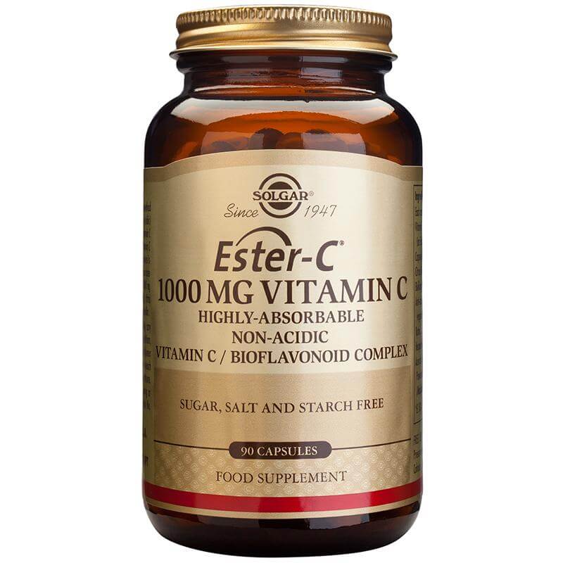 Solgar Ester-C 1000mg Συμπλήρωμα Διατροφής με μη Όξινη Μορφή Βιταμίνης C tablets – 30 tabs