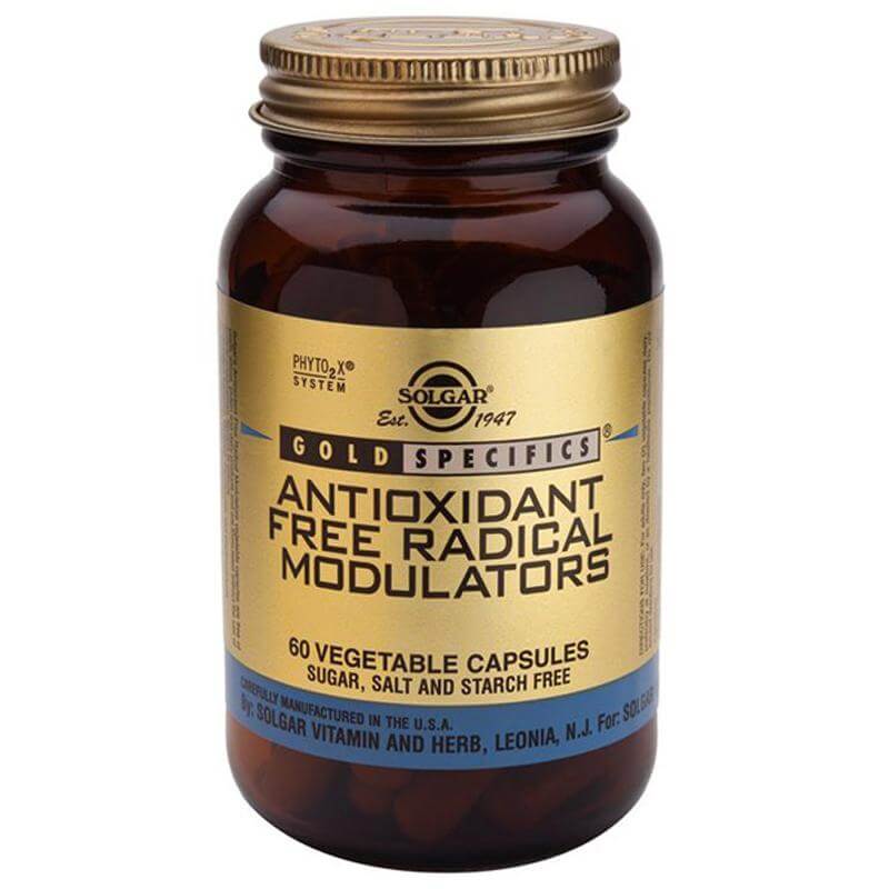 Solgar Antioxidant Free Radical Modulators Συμπλήρωμα Διατροφής με Ισχυρή Προστασία Ενάντια Στις Εκφυλιστικές Παθήσεις 60vegcaps