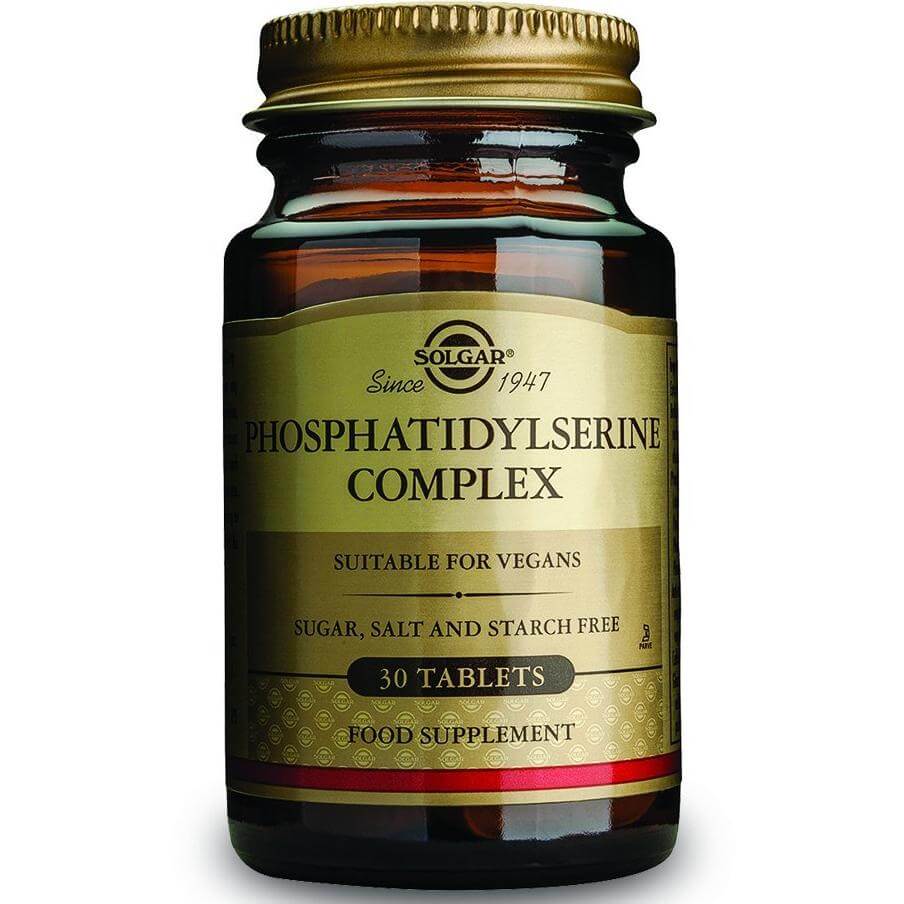 Solgar Phosphatidyl Serine Complex 500mg Συμπλήρωμα Διατροφής που Βελτιώνει τη Μνήμη & Έχει Αντικαταθλιπτικές Ιδιότητες 30tabs