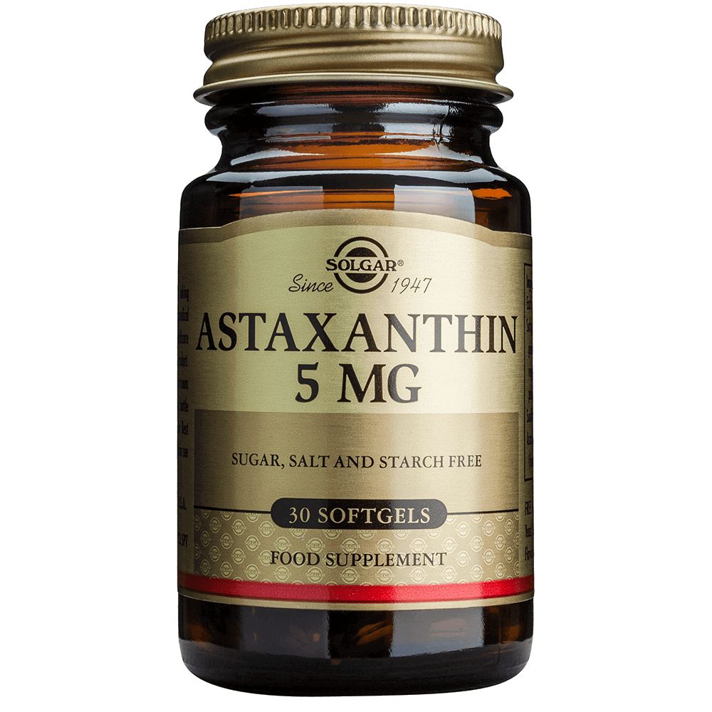 Solgar Astaxanthin 5mg Συμπλήρωμα Διατροφής Φυσικό Καροτινοειδές με Πολύ Υψηλή Αντιοξειδωτική Δράση 30softgels