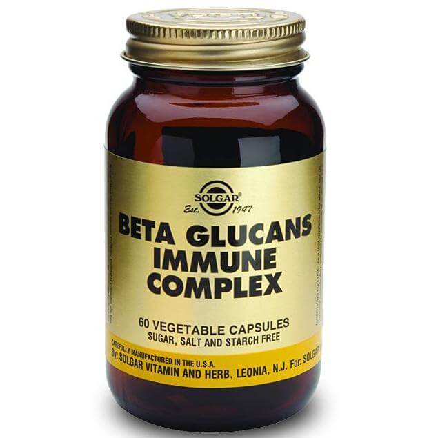 Solgar Beta Glucans Immune Complex Συμπλήρωμα Διατροφής που Αποτελεί Ασπίδα του Οργανισμού Ενάντια Στις Λοιμώξεις 60 veg caps