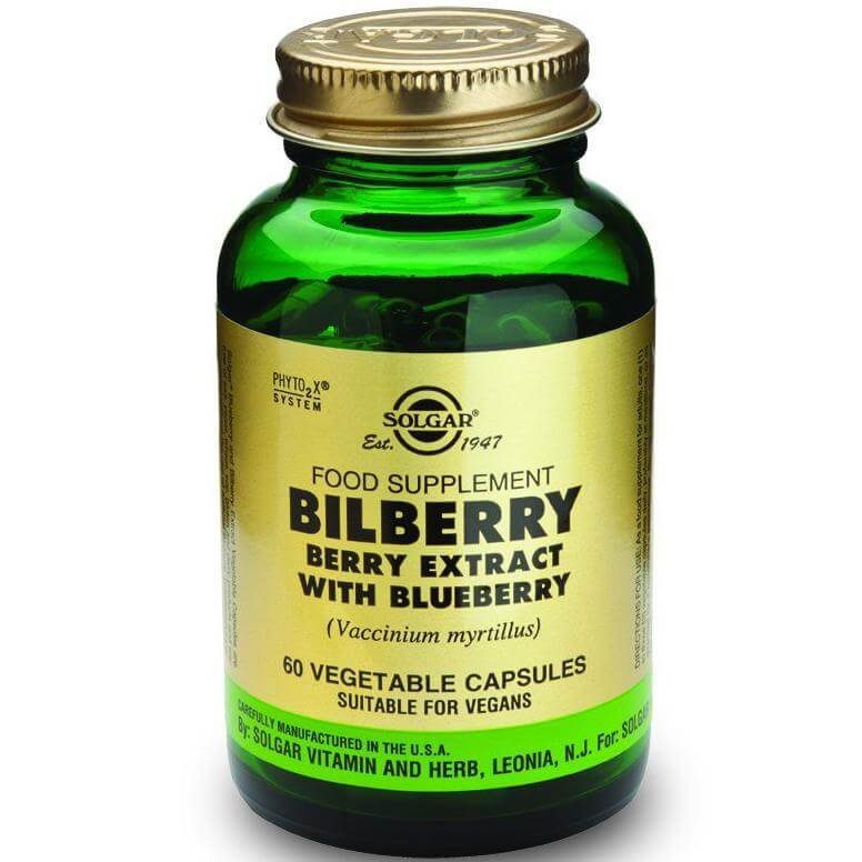 Solgar Sfp Bilberry Berry Extract With Blueberry Συμπλήρωμα Διατροφής για την Ενίσχυση & Ενδυνάμωση της Όρασης 60veg.caps