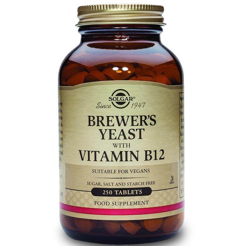 Solgar Brewer’s Yeast With Vitamin B12 500mg Συμπλήρωμα Διατροφής, μια Υπερτροφή Μεγάλης Θρεπτικής Αξίας 250tabs