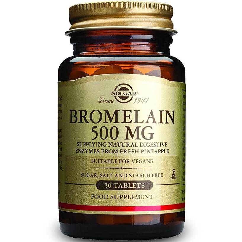 Solgar Bromelain 500mg Συμπλήρωμα Διατροφής με Άριστες Αντιφλεγμονώδεις Ιδιότητες 30tablets
