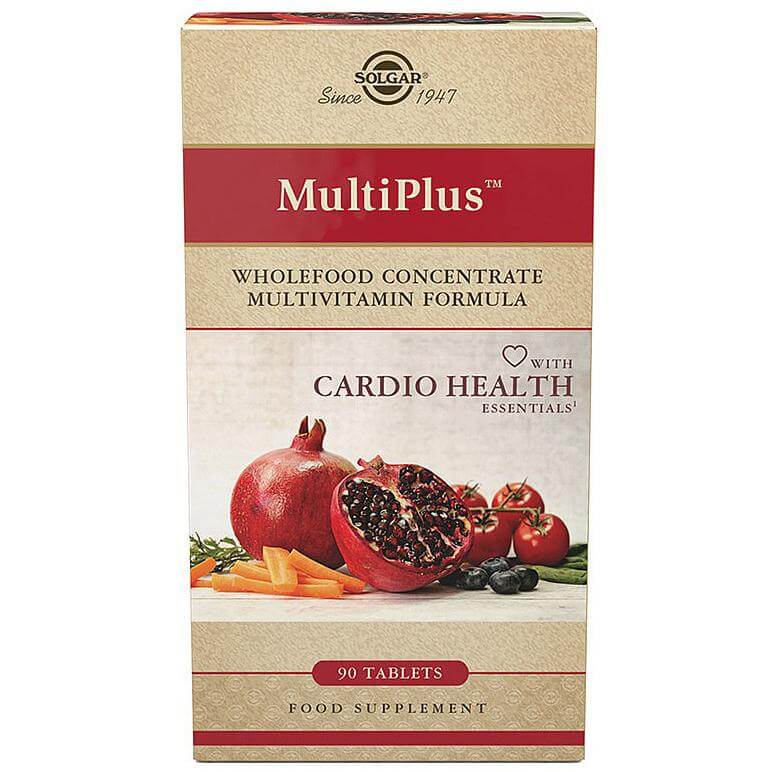 Solgar Multiplus with Cardio Essentials Συμπλήρωμα Διατροφής, Προηγμένη Φόρμουλα που Προσταστατεύει το Καρδιαγγειακό Σύστημα 90s