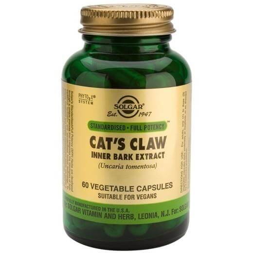 Solgar Sfp Cat’s Claw Inner Bark Extract Συμπλήρωμα Διατροφής, Απομακρύνει Περιβαλλοντικούς Ρύπους απο τον Οργανισμό 60veg.caps