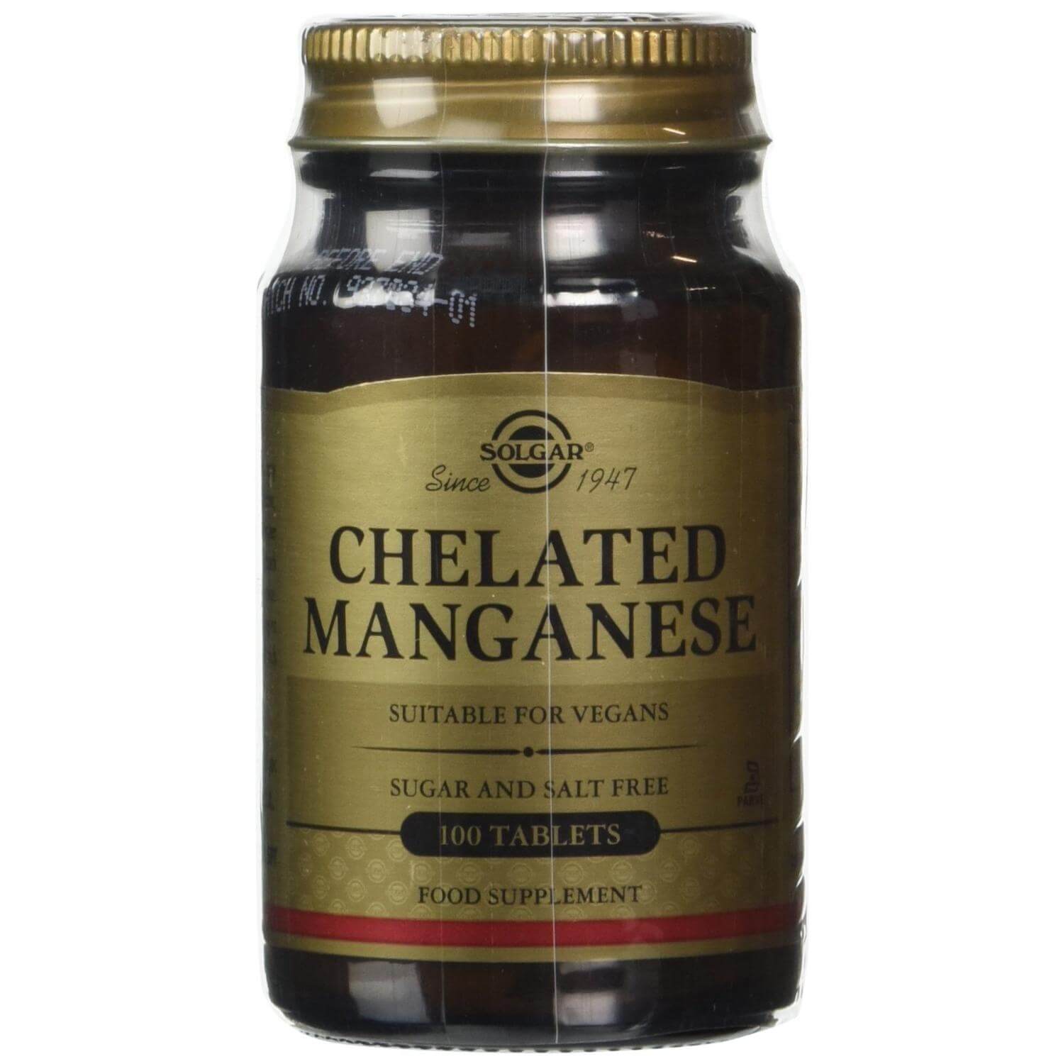 Solgar Chelated Manganese 8mg Συμπλήρωμα Διατροφής Μαγγανίου, Συμβάλει στην Παραγωγή Ενέργειας στον Οργανισμό 100tablets