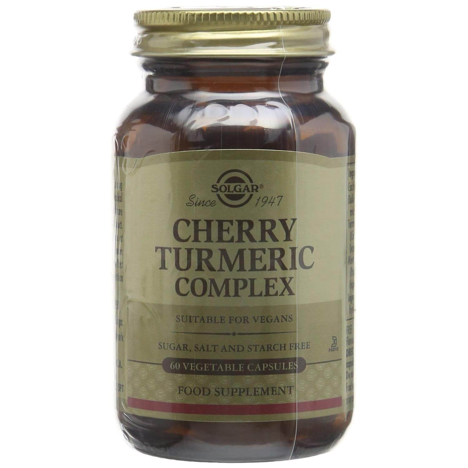 Solgar Cherry Turmeric Complex Συμπλήρωμα Διατροφής Χρήσιμο για την Αποτοξίνωση του Οργανισμού 60veg caps