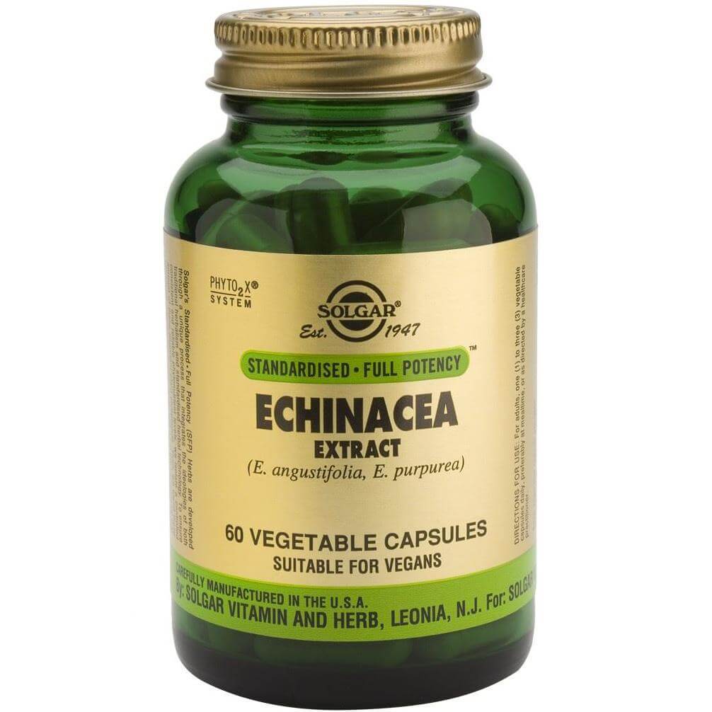 Solgar Sfp Echinacea Extract Συμπλήρωμα Διατροφής, Διεγείρει & Ενισχύει το Ανοσοποιητικό Σύστημα 60veg.caps