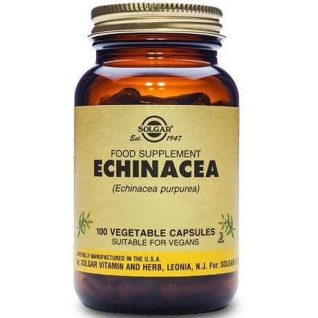 Solgar Echinacea Συμπλήρωμα Διατροφής για την Ενδυνάμωση του Ανοσοποιητικού 100veg.caps