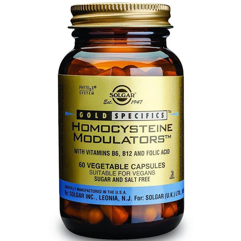 Solgar Homocysteine Modulators Συμπλήρωμα Διατροφής Ισχυρός Συνδυασμός Διατροφικών Στοιχείων 60veg.caps