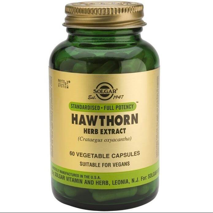 Solgar Sfp Hawthorn Herb Extract Συμπλήρωμα Διατροφής Χρήσιμο για τη Προστασία της Καρδιαγγειακής Υγείας 60veg.caps