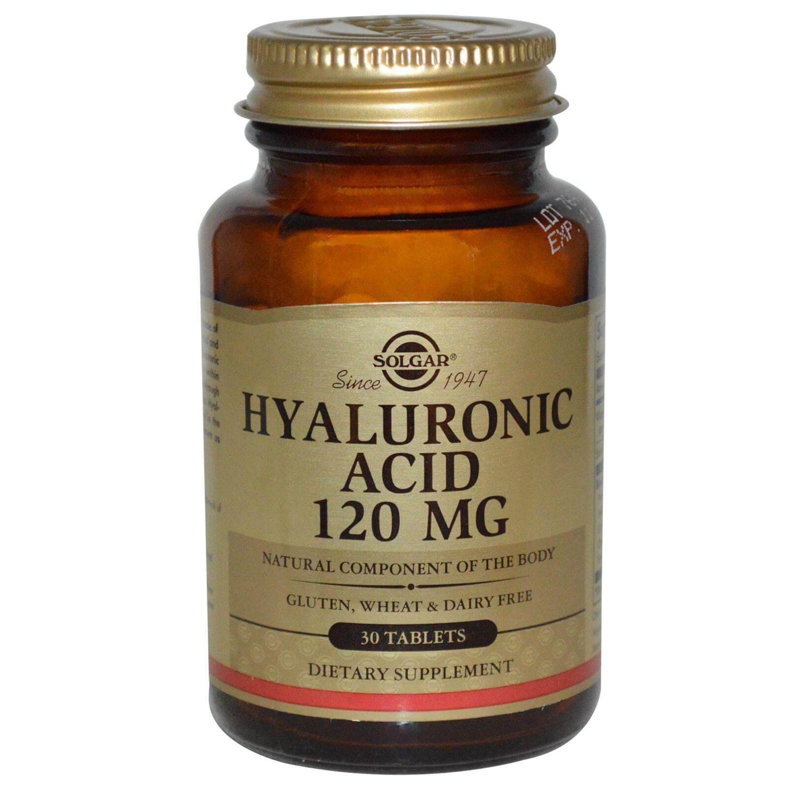 Solgar Hyaluronic Acid Complex 120mg Συμπλήρωμα Διατροφής Υαλουρονικού Οξέως για την Ανάπλαση & Ελαστικότητα της Επιδερμίδας 30s