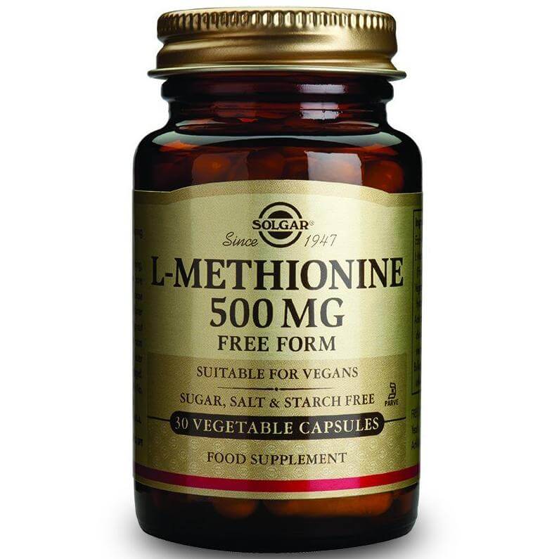 Solgar L-Methionine 500mg Συμπλήρωμα Διατροφής για την Υγεία των Μαλλιών & του Δέρματος 30veg.caps