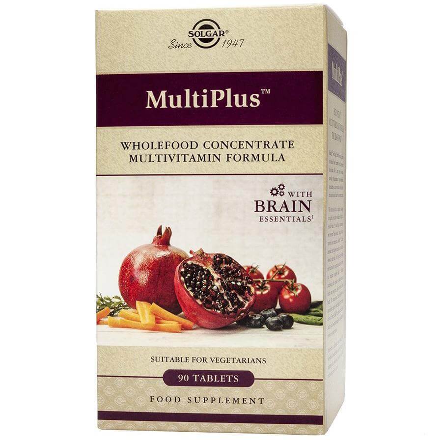 Solgar Multiplus With Brain Essentials Συμπλήρωμα Διατροφής, Προηγμένη Φόρμουλα που Ενισχύει την Εγκεφαλική Λειτουργία 90s