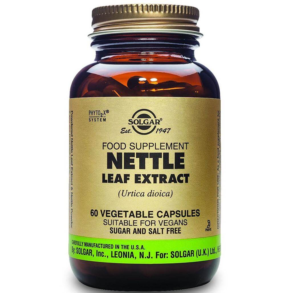 Solgar Sfp Nettle Leaf Extract Συμπλήρωμα Διατροφής με Διουρητικές, Αντιφλεγμονώδεις, Αντιαλλεργικές Ιδιότητες 60veg.caps