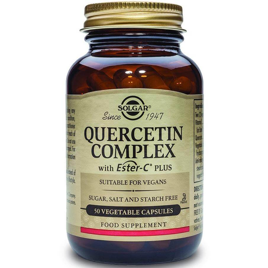 Solgar Quercetin Complex Συμπλήρωμα Διατροφής Εξαιρετικά Χρήσιμο στην Αντιμετώπιση Συμπτωμάτων Αλλεργίας veg.caps – 50 veg.caps