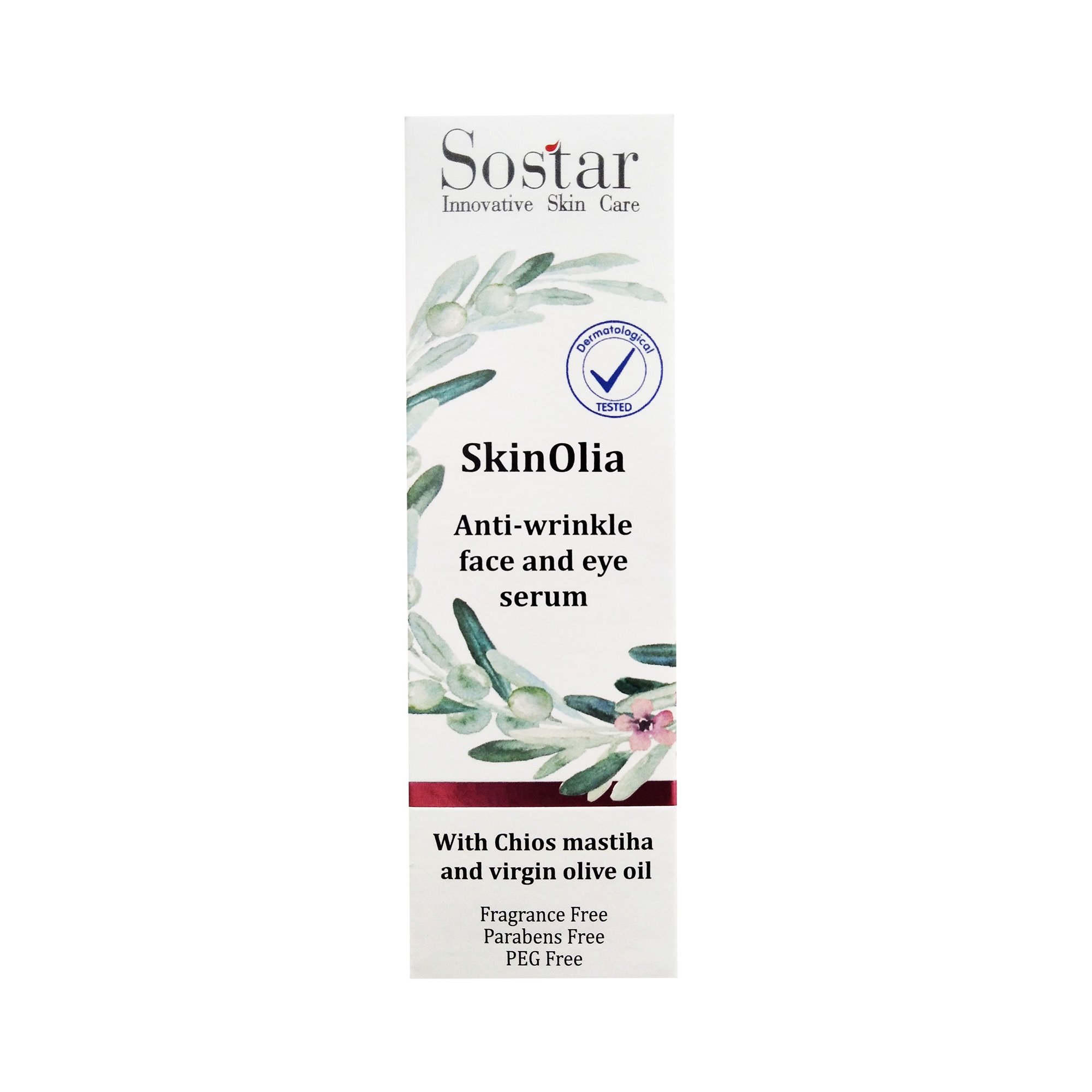 Sostar Skinolia Face & Eye Serum Σχινελιά Αντιρυτιδικός Ορός Προσώπου & Ματιών με Μαστίχα Χίου & Βιολογικό Έλαιο Ελιάς 50ml