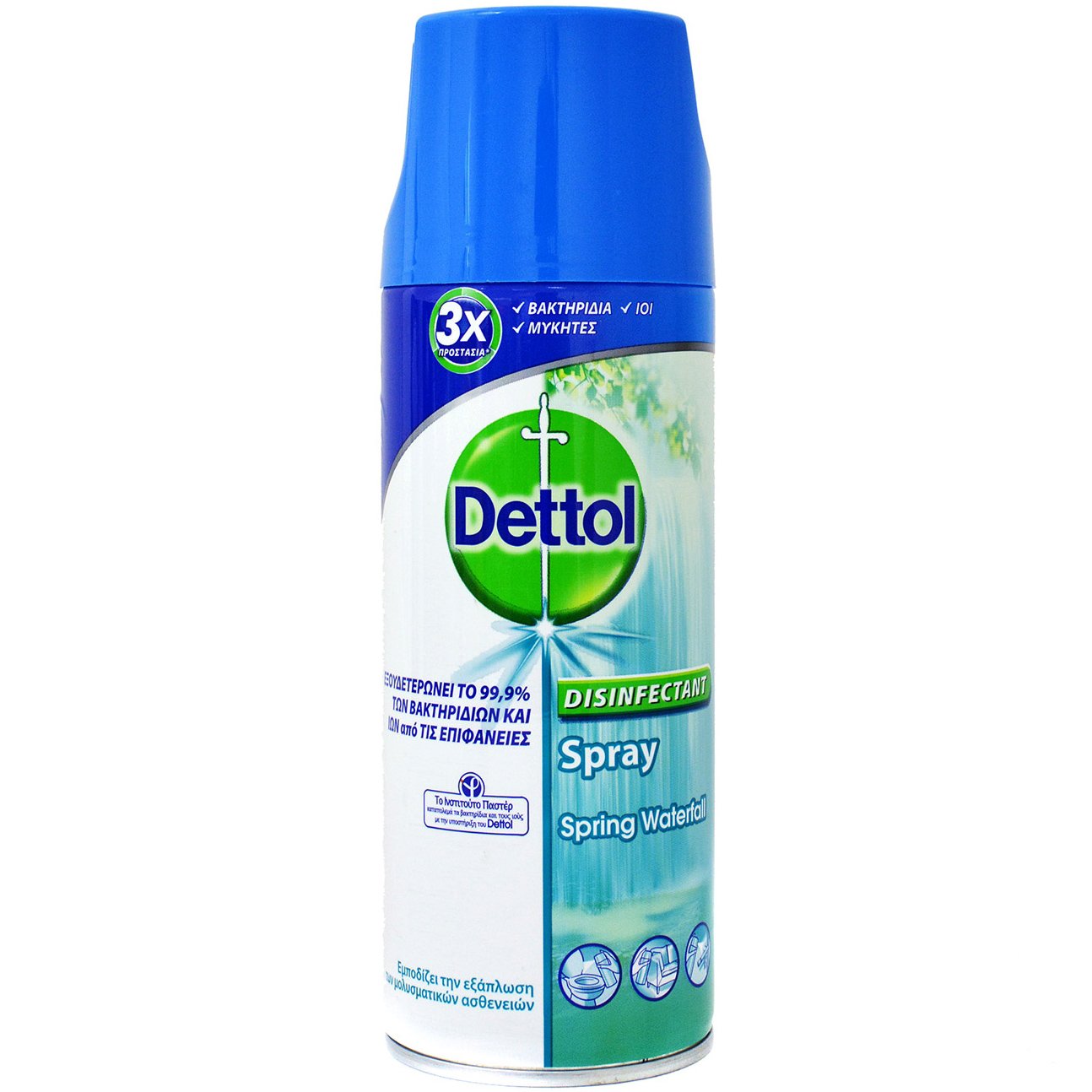 Dettol Απολυμαντικό Σπρέυ Προλαμβάνει την Εξάπλωση των Μικροβίων με Άρωμα Spring Waterfall 400ml