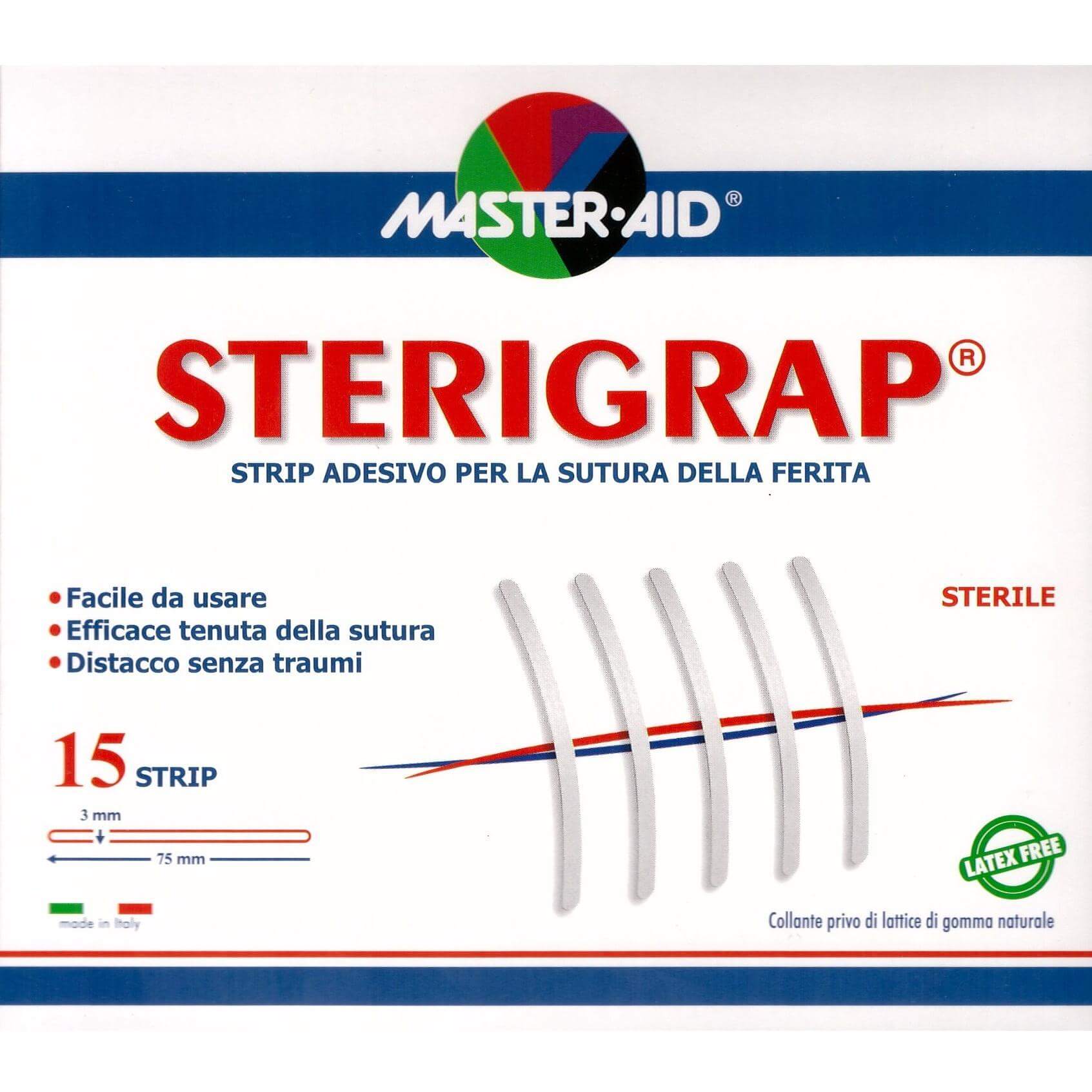Master Aid Sterigrap Ταινία Σύγκλισης Τραυμάτων 15τεμ