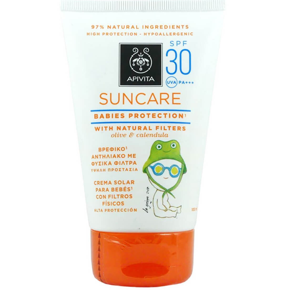 Apivita Suncare Babies Protection Spf30 Βρεφικό Αντηλιακό Υψηλής Προστασίας με Φυσικά Φίλτρα 100ml