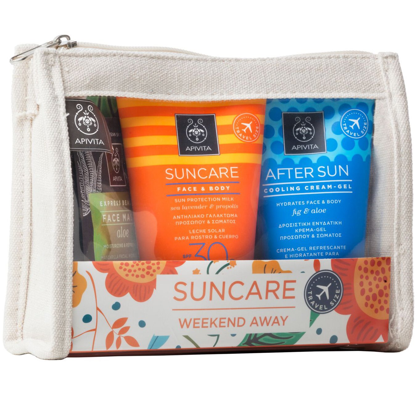 Apivita Πακέτο Προσφοράς Suncare Face & Body Protection Milk Spf30,100ml, After Sun Cream Gel 100ml, Express Beauty Aloe 2x8ml