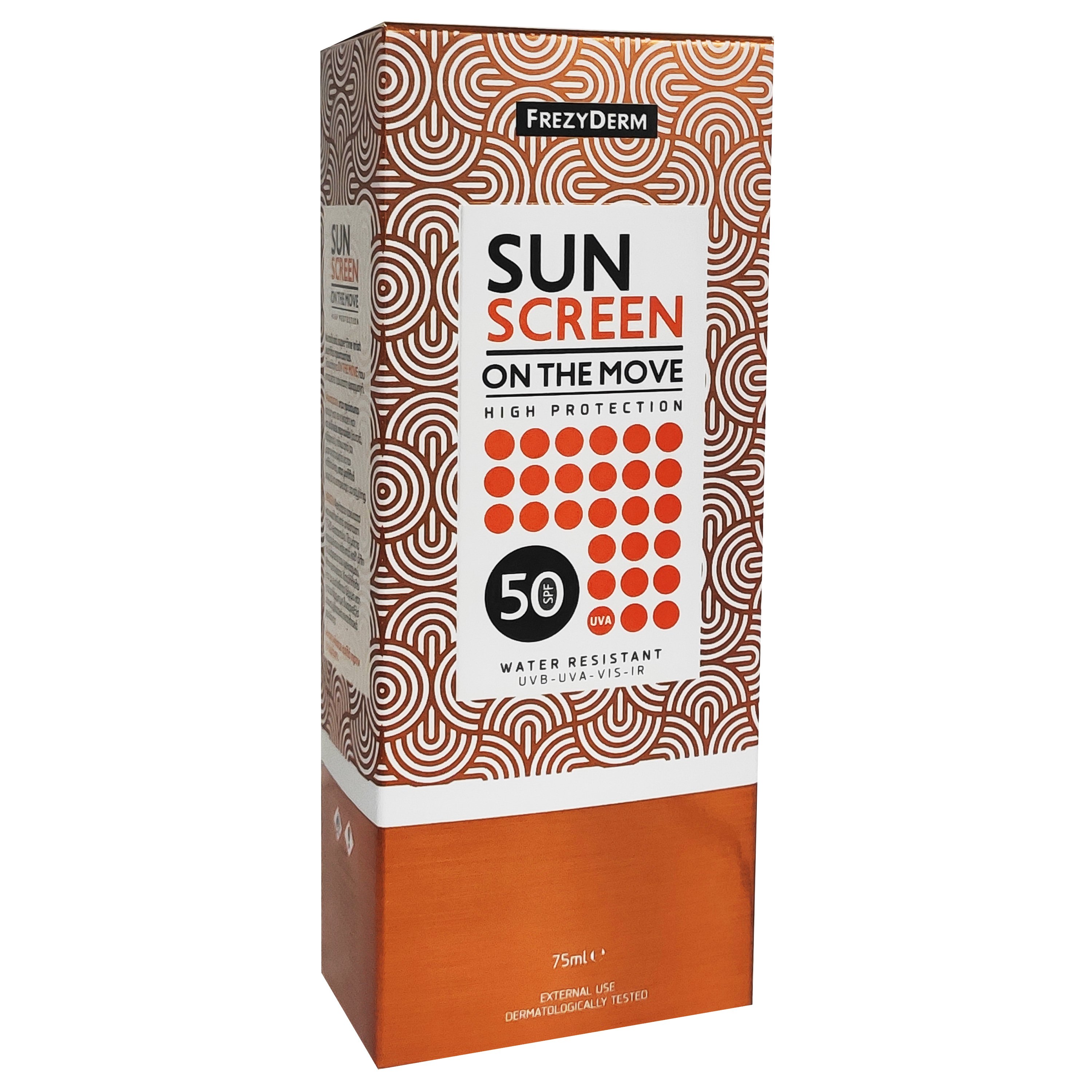 Frezyderm Sun Screen on the Move Spf50 Αντηλιακό Mist Υψηλής Προστασίας για Ταχύτατη Εφαρμογή 75ml